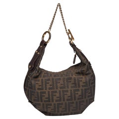 Fendi Zucca Croissant Chef Chain Hobo Croissant Bag (8BR473)