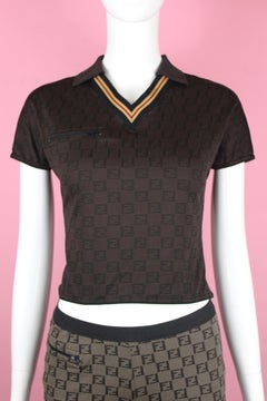 Fendi Zucca Cycling Matching Set, c. 2000's, Size 2-4 US