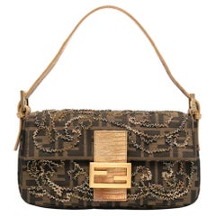 Fendi Zucca FF Beaded Baguette