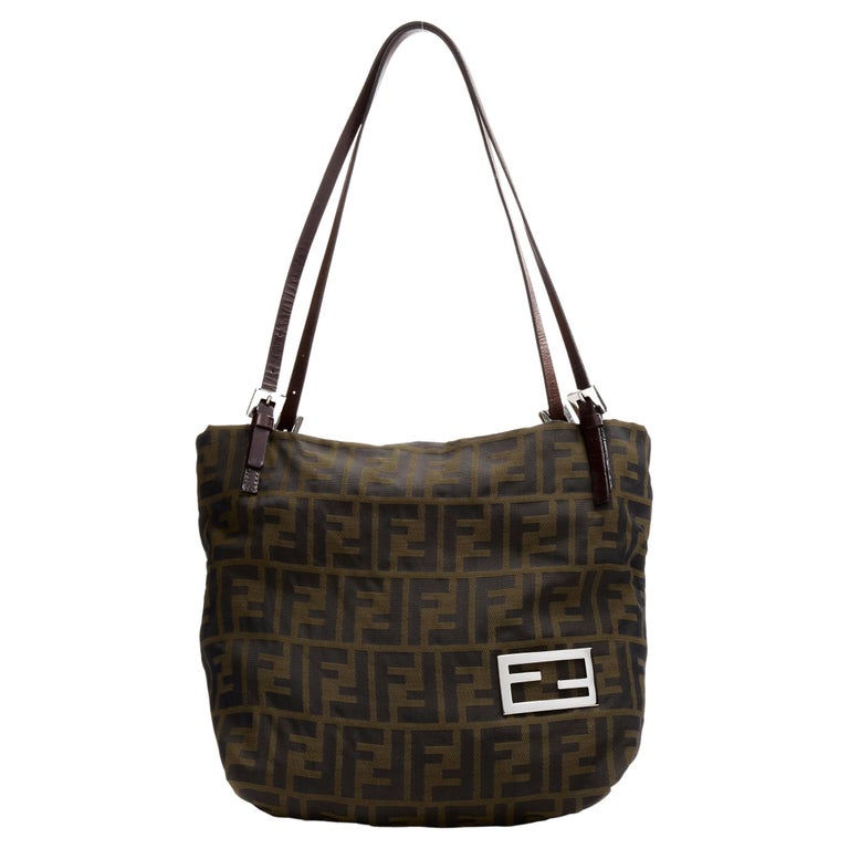 Pre-owned Fendi 1970s Zucca Zipped Travel Bag In Brown