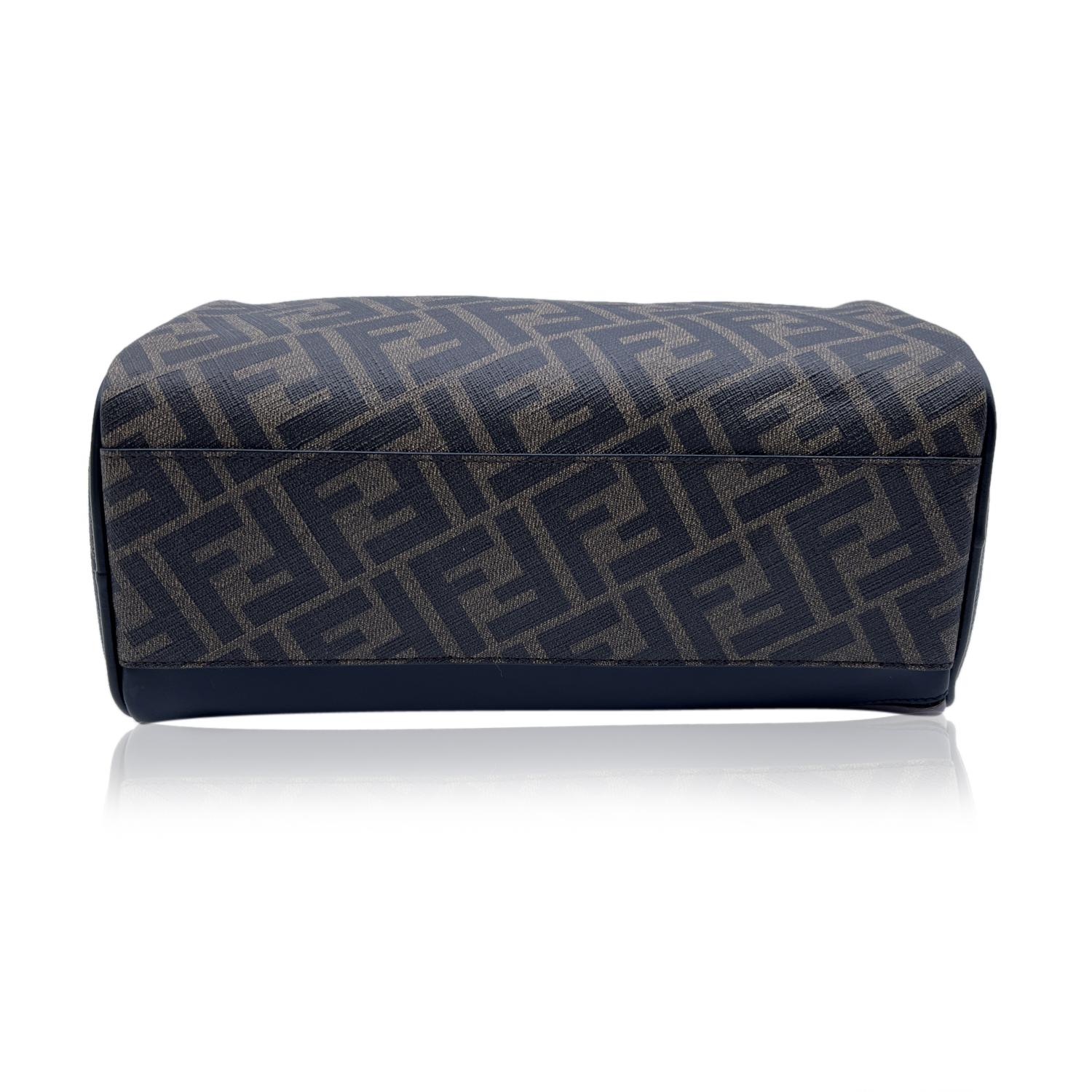 Fendi Zucca FF Monogram Canvas Leather Travel Cosmetic Pouch Bag In New Condition In Rome, Rome