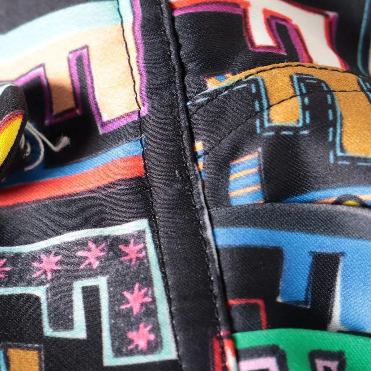 Fendi Zucca Hologram Polyester Rayon Pant Multicolor For Sale 5