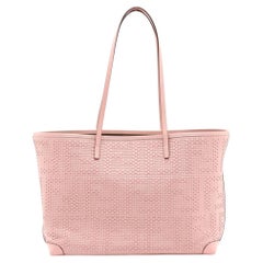 Fendi Zucca Interwoven Leather Tote Bag Pink