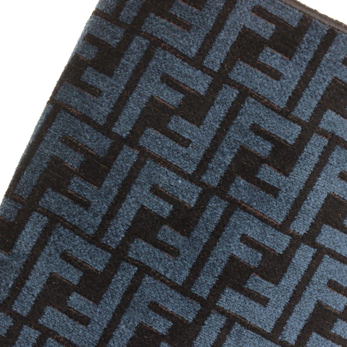 Fendi Zucca Jacquard Leather Long Boots Blue For Sale 11