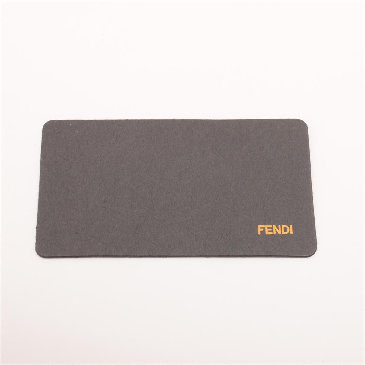 Fendi Zucca Leather Card Case Brown 3