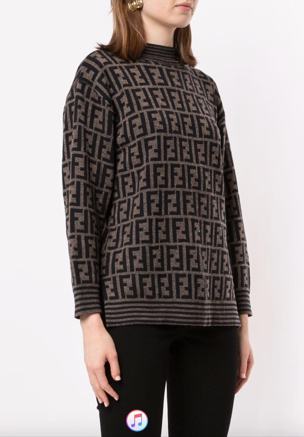 fendi mock neck sweater