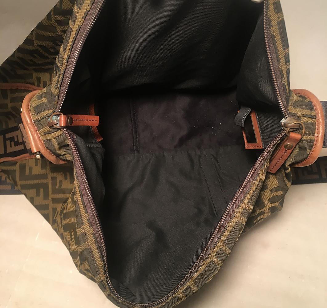 Women's or Men's Fendi Zucca Monogram Messenger Bag