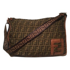 Fendi Zucca Monogram Messenger Bag at 1stDibs | fendi messenger bag ...