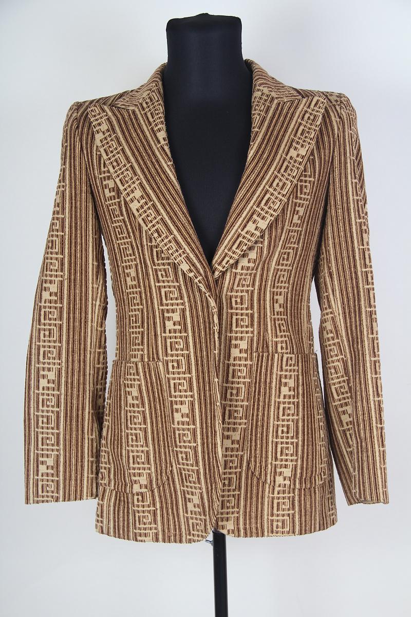 Brown Fendi Zucca Monogram suit Vintage For Sale