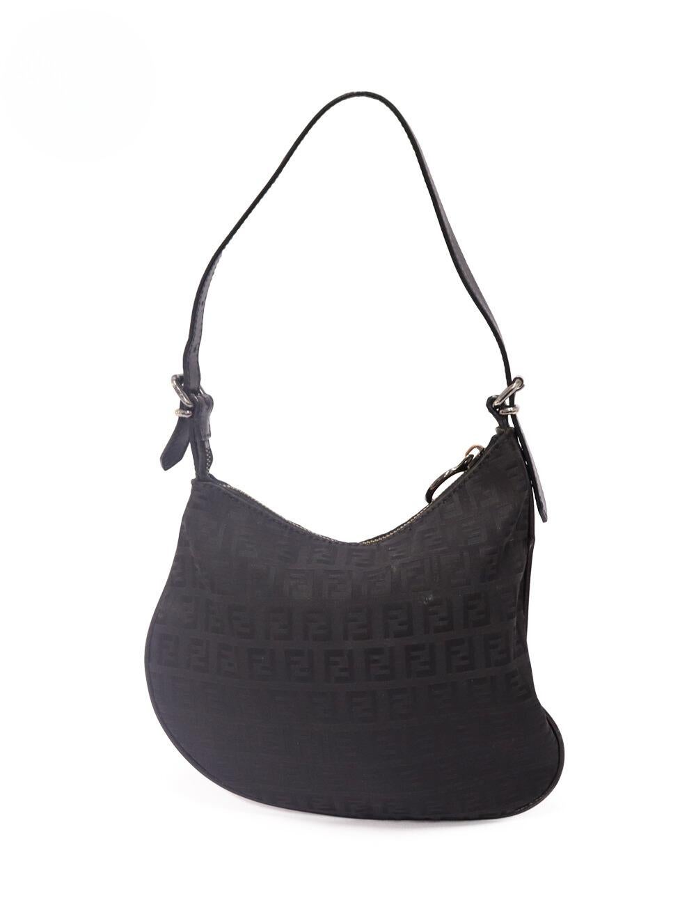 Women's Fendi Zucca Print Mini Oyster Shoulder Bag For Sale