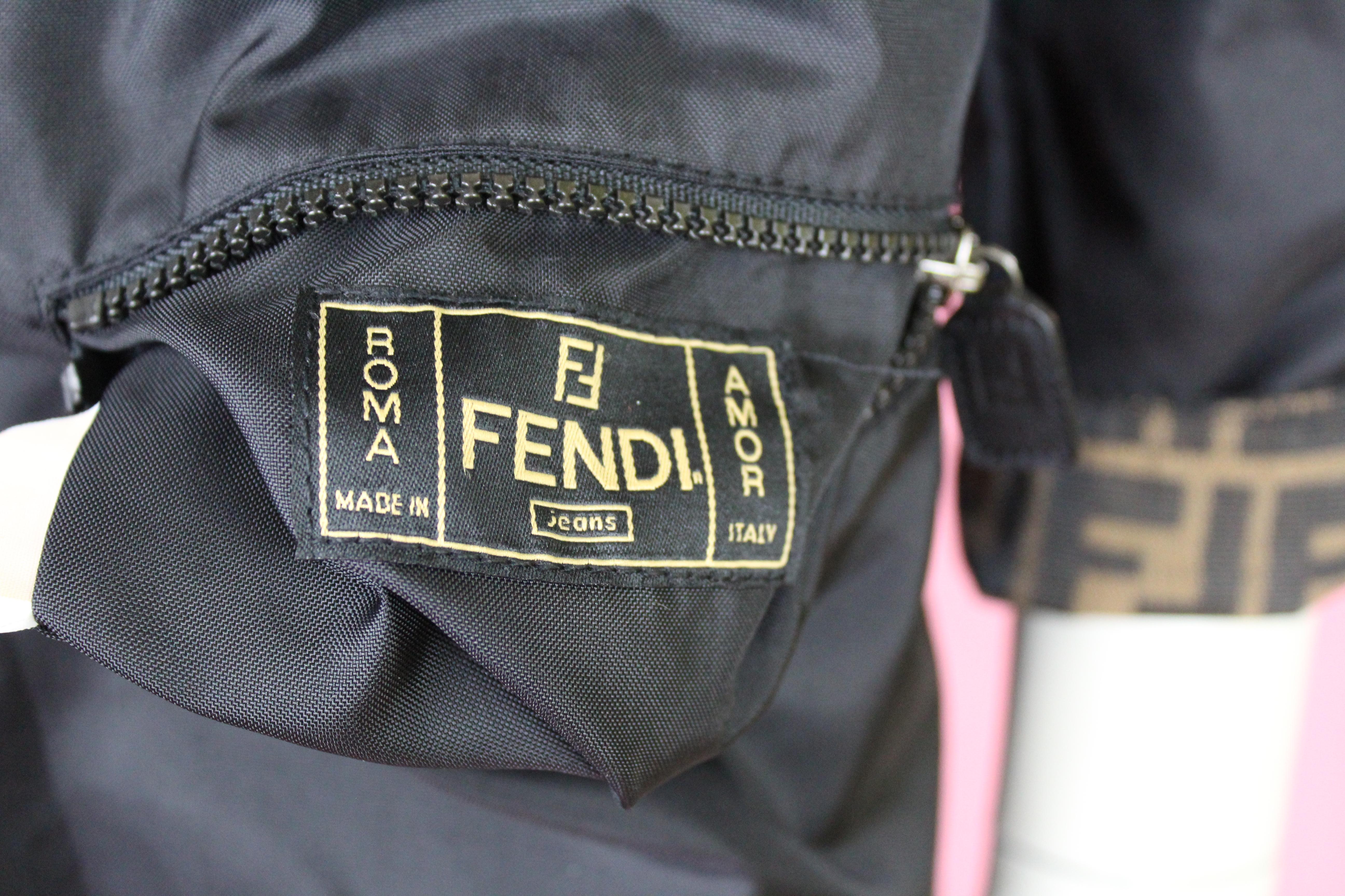 Fendi Zucca Reversible Unisex Top Coat, c. 2000's, Size M For Sale 8