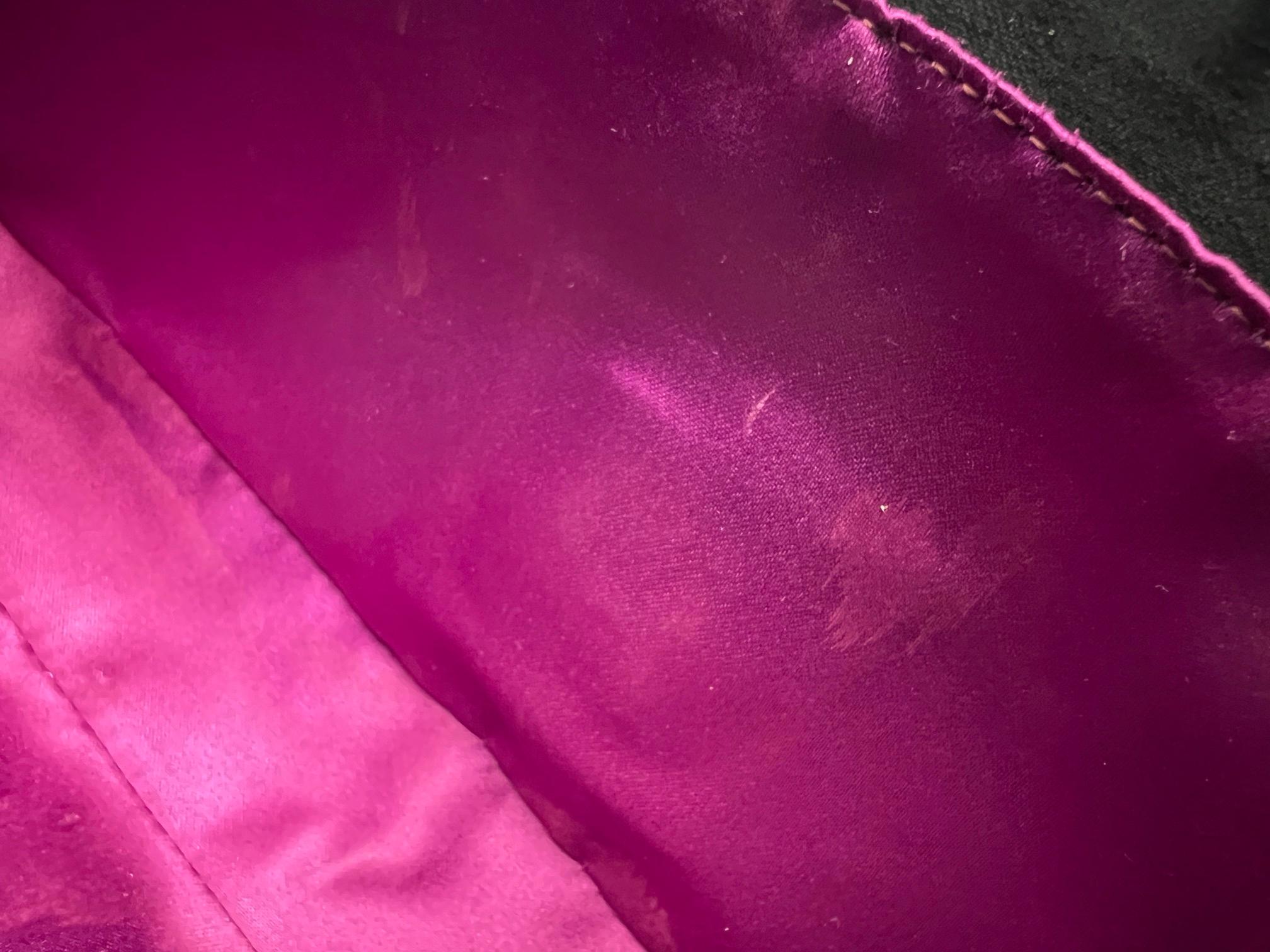 Fendi Zucca Sequin Crystal Black Baguette Shoulder Bag  For Sale 4