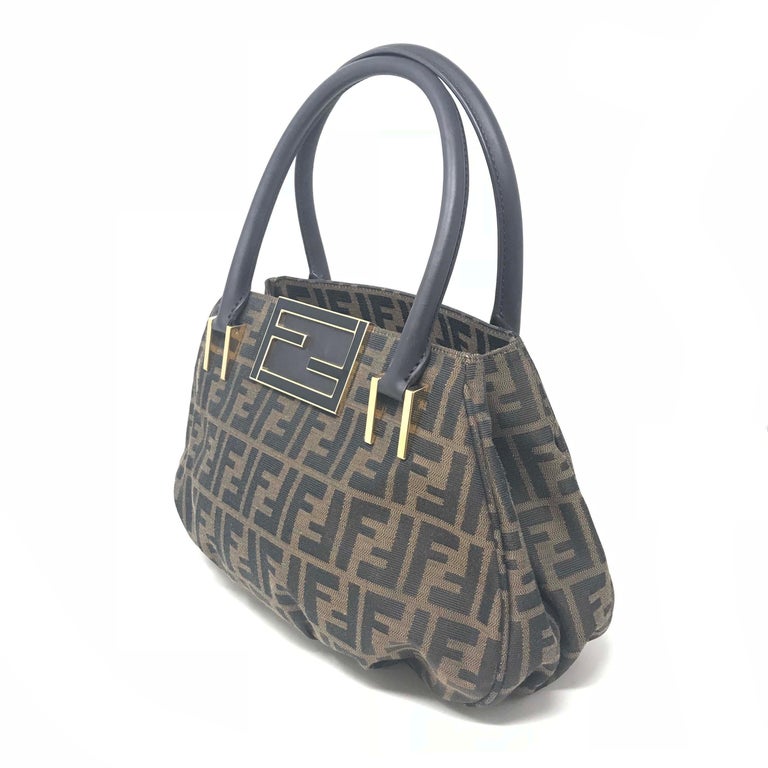 Fendi Zucca Small Mia Brown Tote Women S Bag 8br674g1 For Sale At