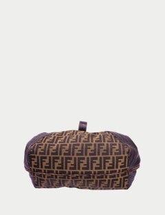 Fendi Zucca Spy Bag with Croc-Embossed Handle