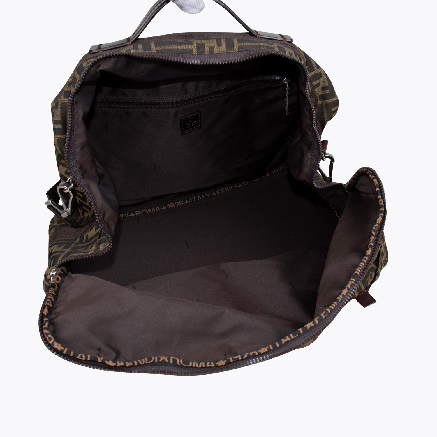 Black Fendi Zucca Weekend Bag For Sale