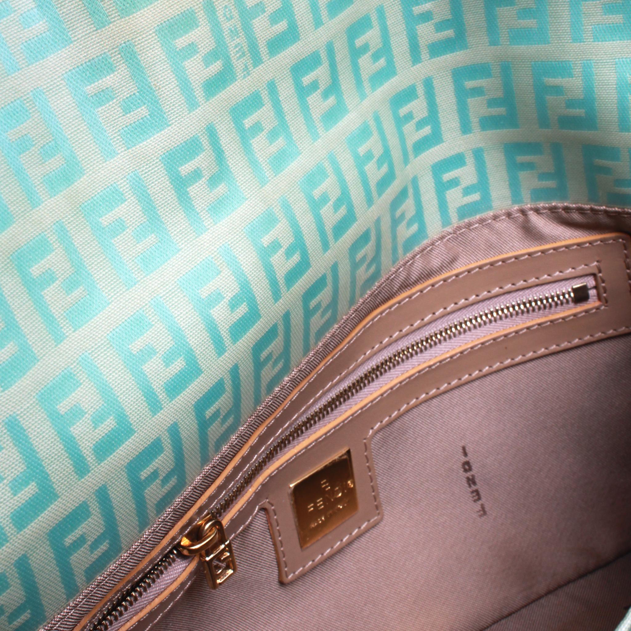 Gray FENDI Zucchino Baguette
