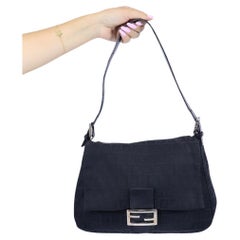 Fendi Zucchino Canvas Mama Baguette Bag