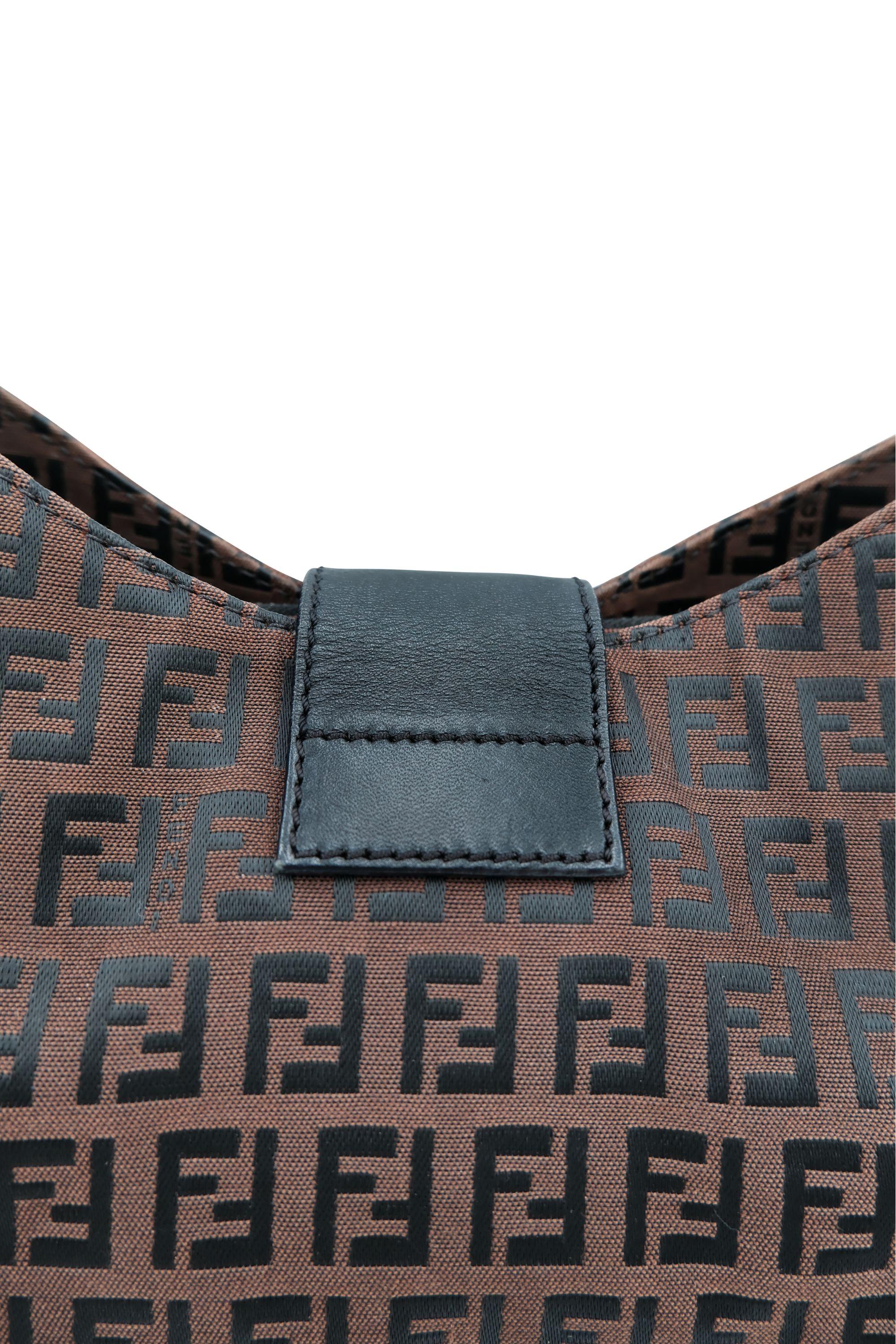 Women's Fendi Zucchino Mamma Baguette Shoulder Bag