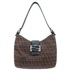 Fendi Zucchino Mamma Baguette Shoulder Bag