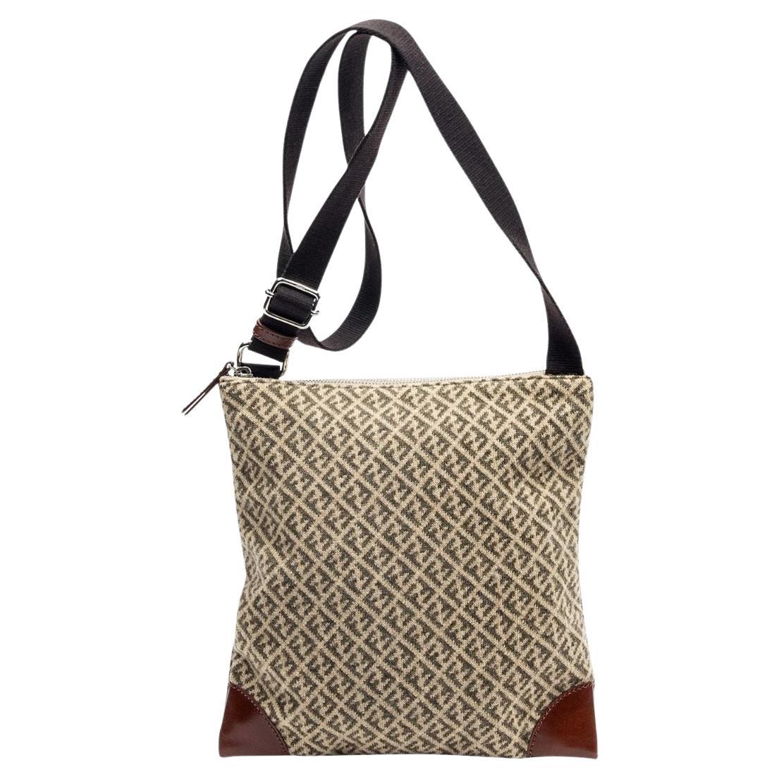 Fendi Zucchino Wool Crossbody Bag For Sale