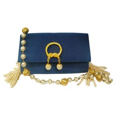 Fendissime Blue with pearls shoulder bag 