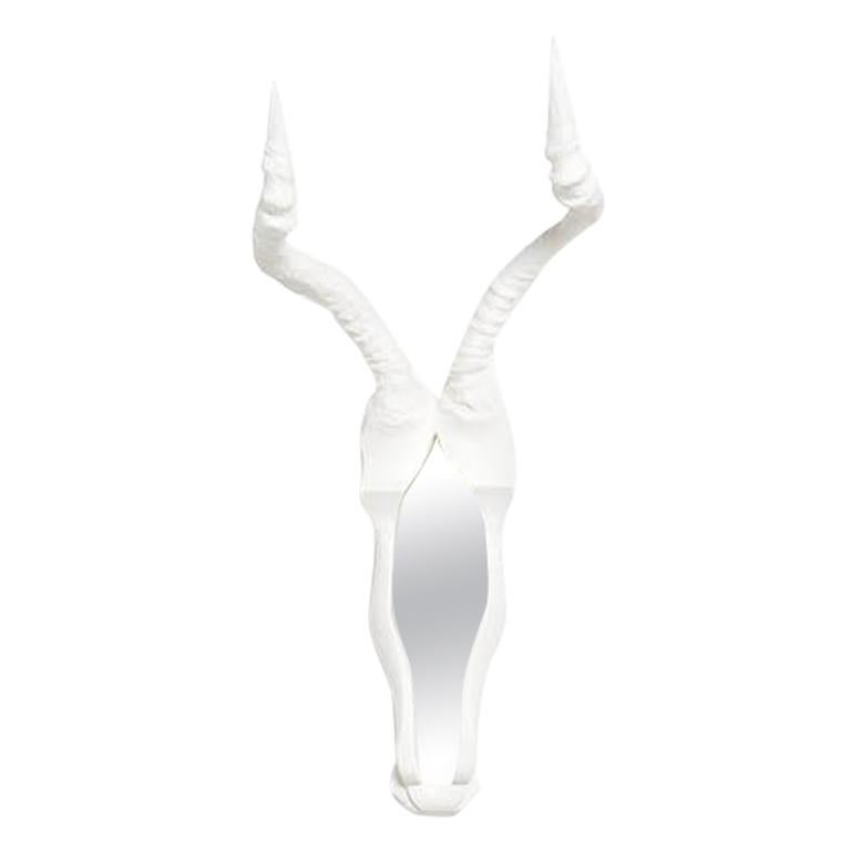 Fendo Mirrow with Curly Horns in White by Ctrlzak & Mogg For Sale