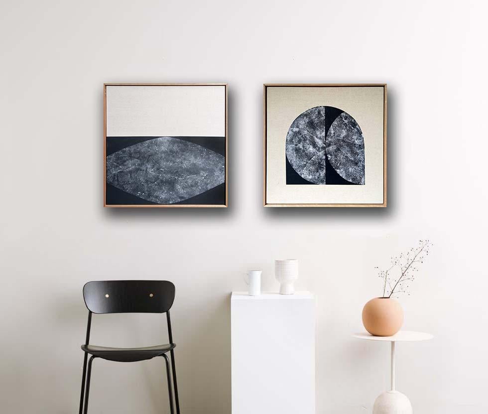 Mondlicht Schatten 2 (Abstrakt), Painting, von Fendy Zakri 