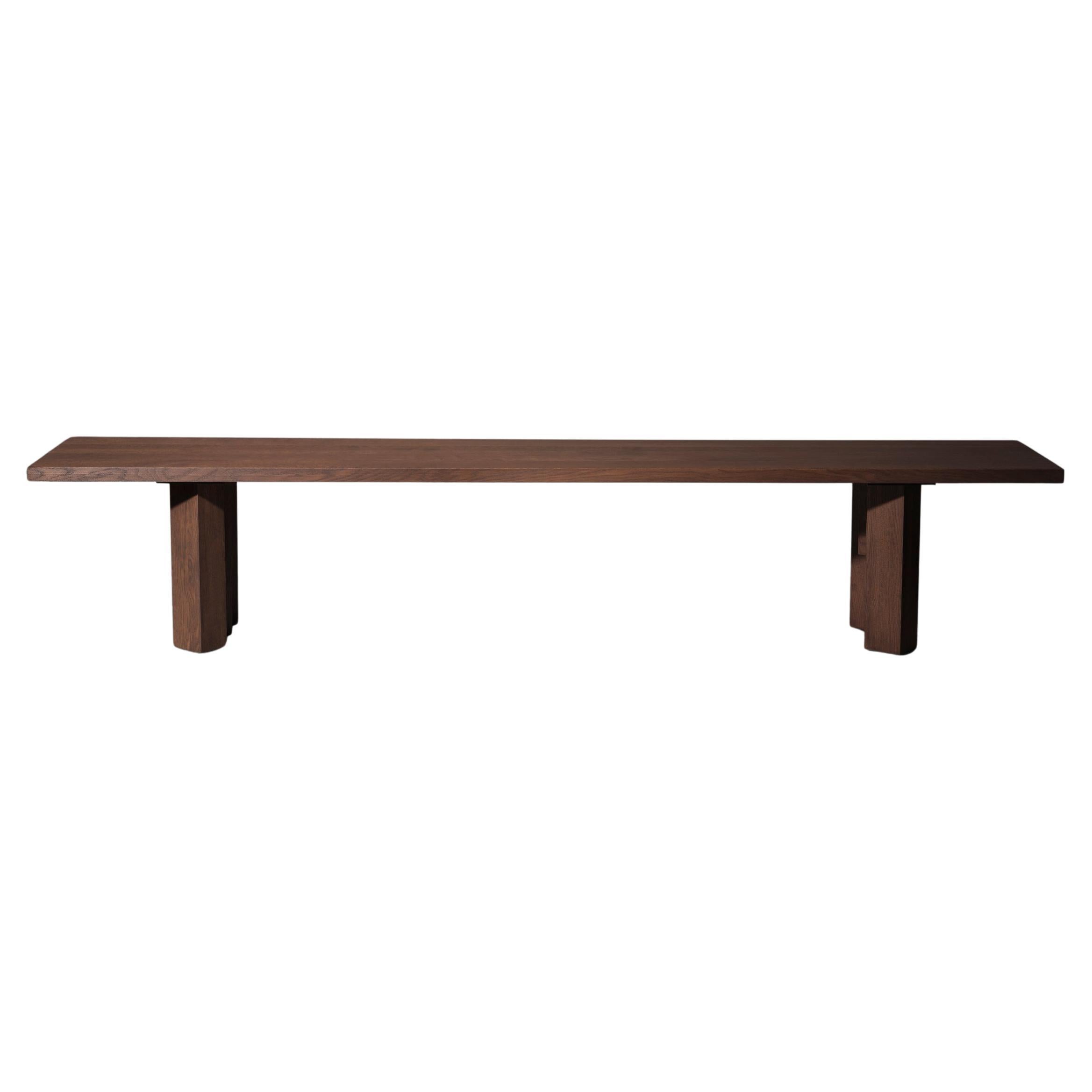 Fenestra 180 Rectangular Bench in Warm Brown European Oak by Mokko Amsterdam For Sale