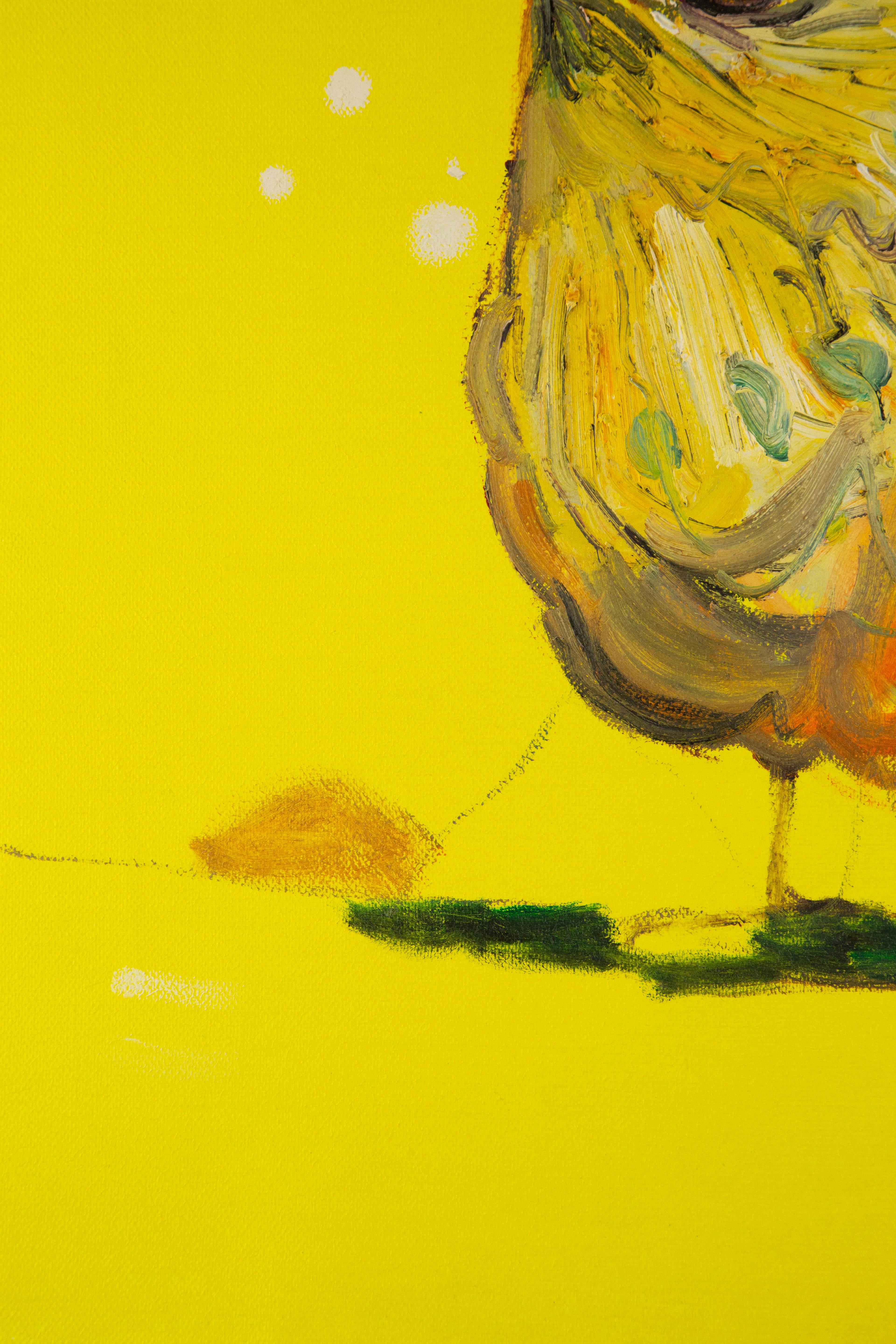 Feng Bai Animal Original Oil On Canvas 