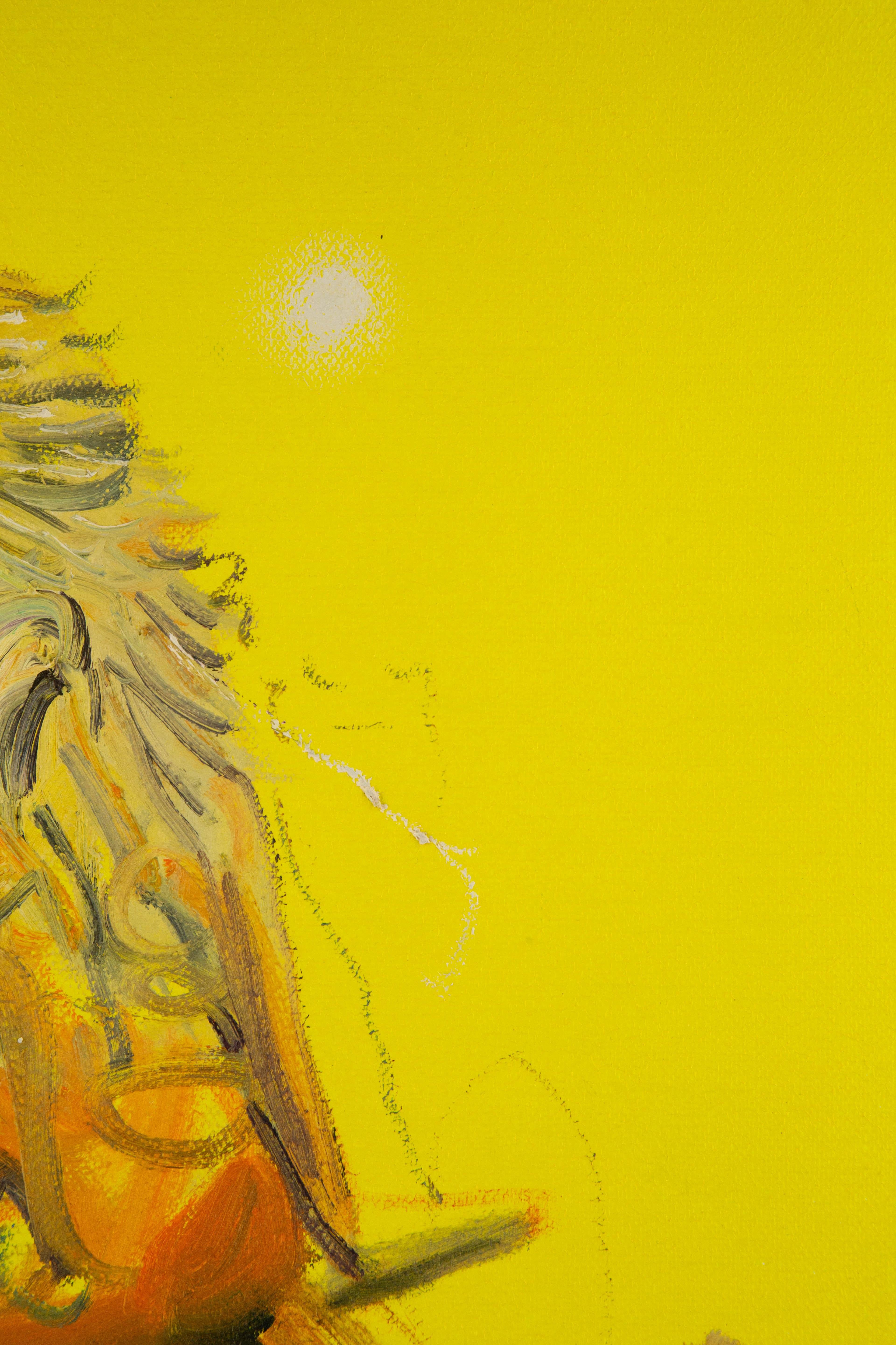 Feng Bai Animal Original Oil On Canvas 