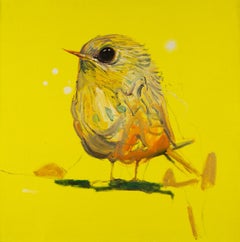Feng Bai Animal Original Oil On Canvas "Bird Study IV"