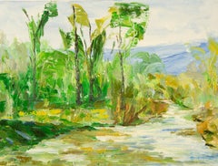 Feng Li Paisaje Original Óleo Sobre Lienzo "Tierra Verde"