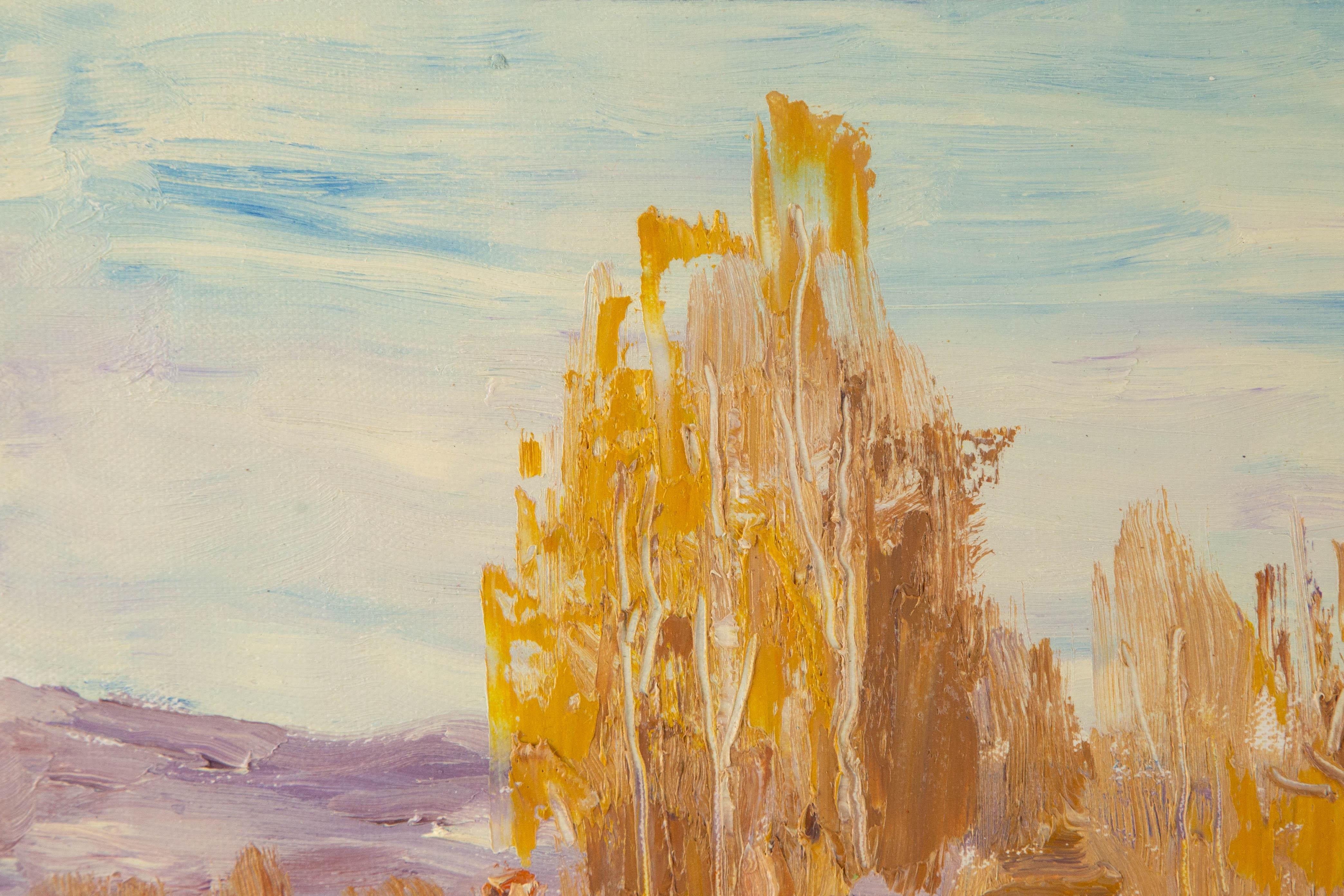 Feng Li Landschaft Original Öl auf Leinwand 