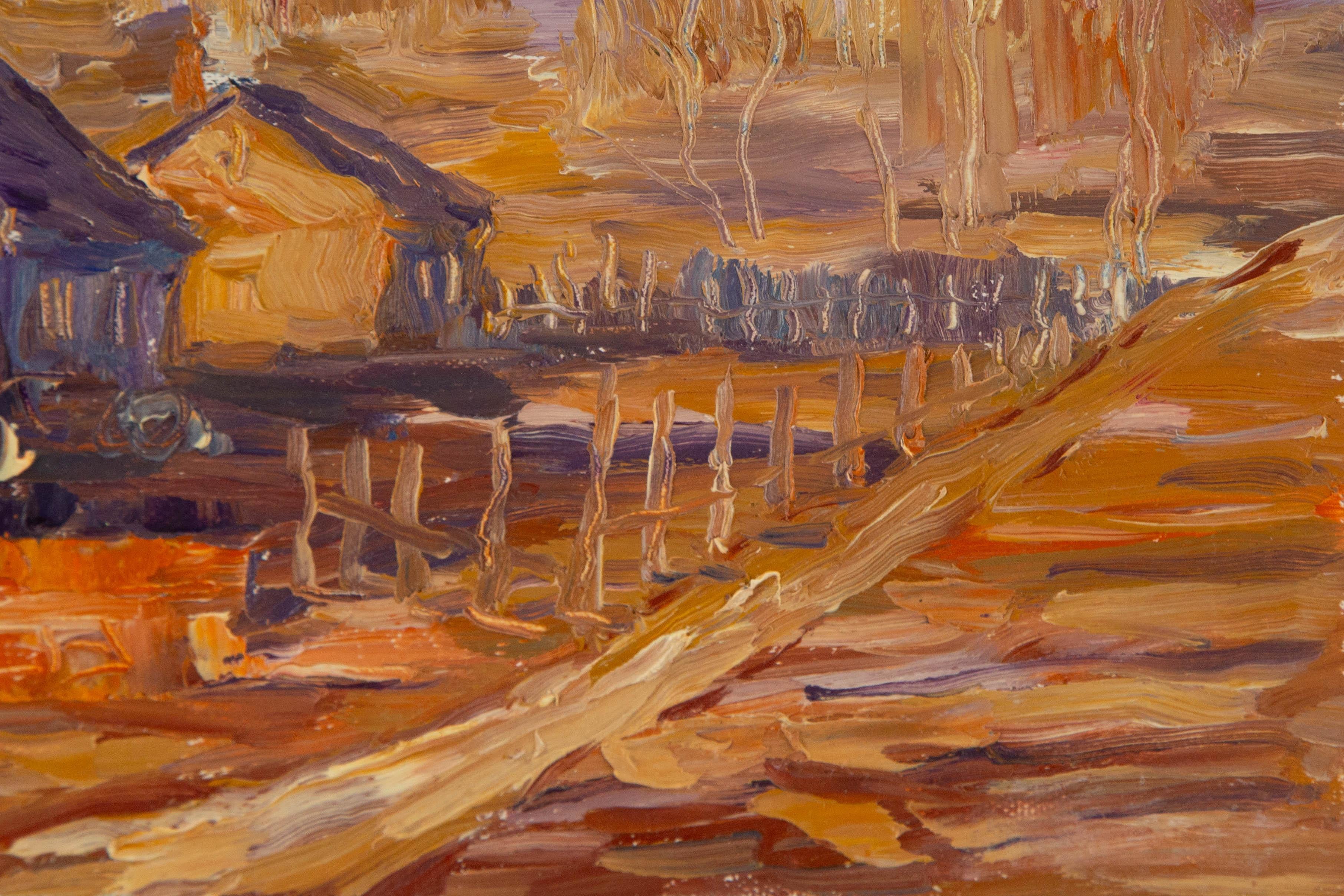 Feng Li Landschaft Original Öl auf Leinwand 