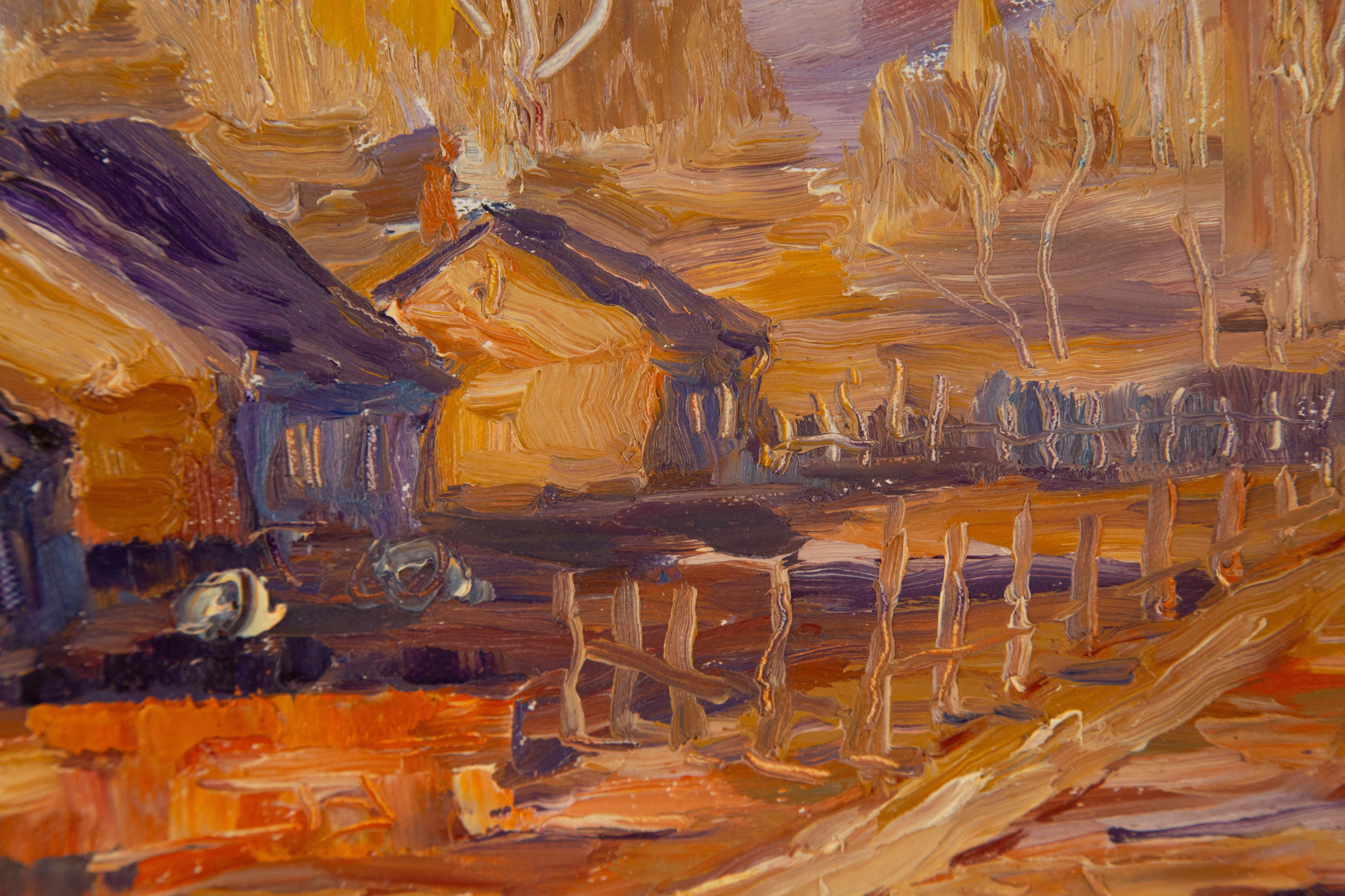 Feng Li Landschaft Original Öl auf Leinwand 