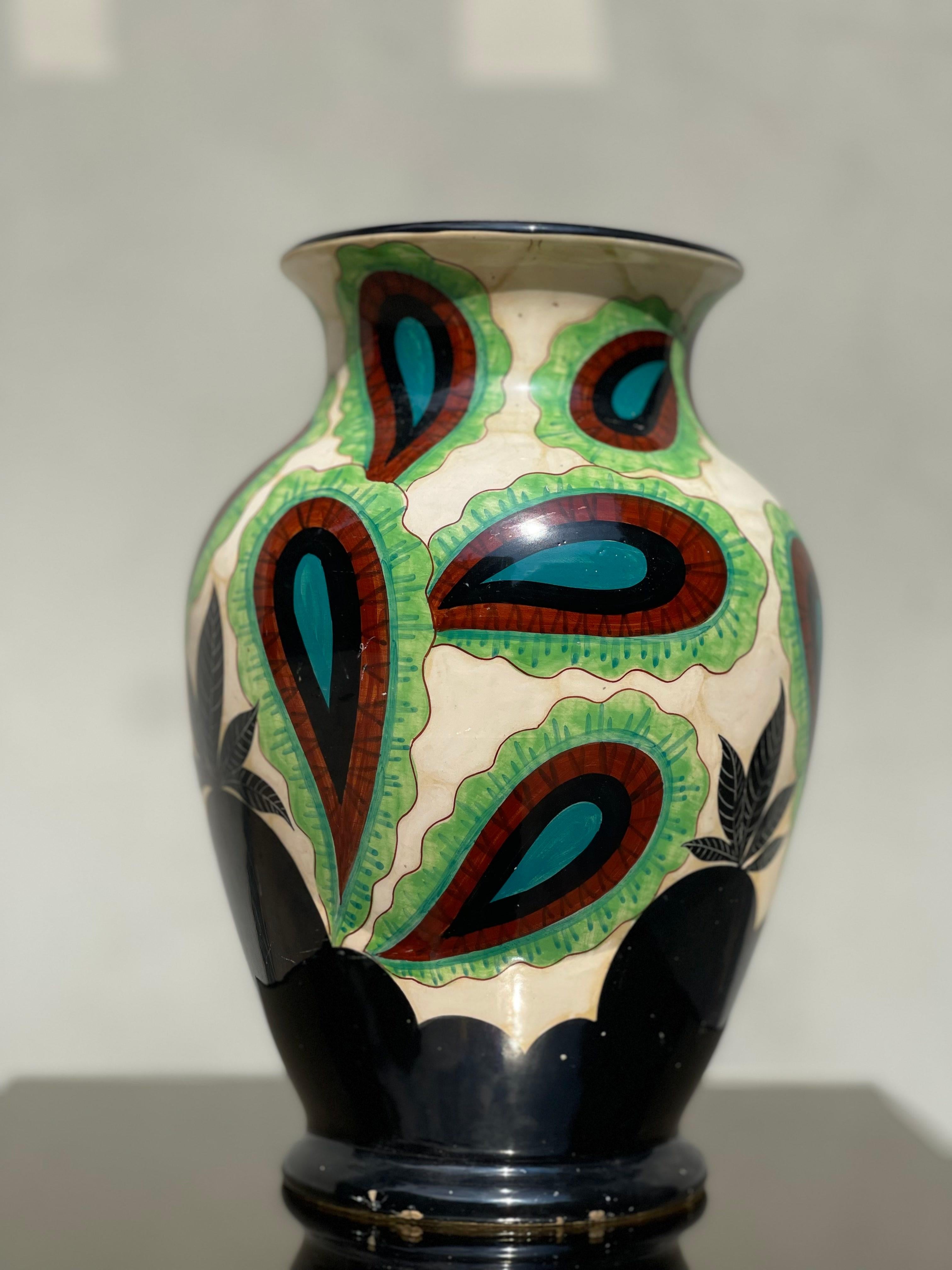 Aso Vintage en céramique, Vaso Ceramica Fenice Albisola Excellent état - En vente à Milano, MI