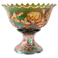 Fenton Art Nouveau Iridescent Cut Glass Bowl
