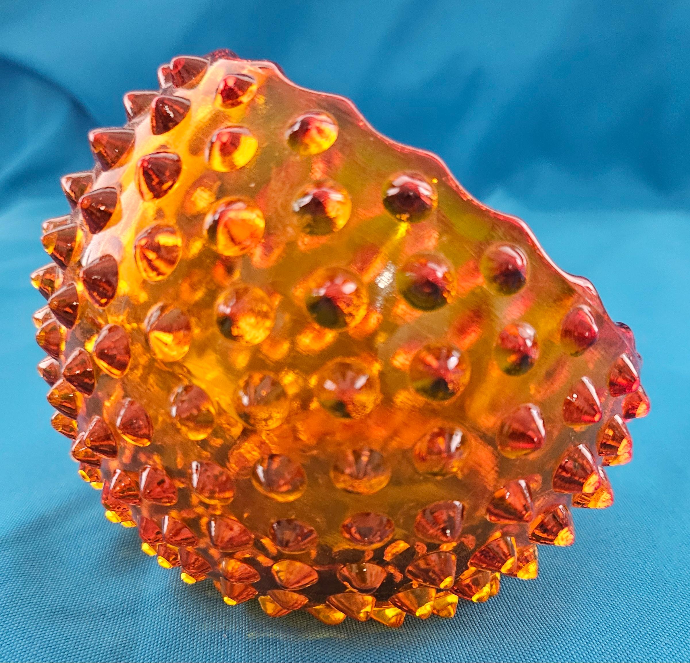 American Fenton Hobnail Orb, Ball-Shaped Ashtray / Vessel For Sale