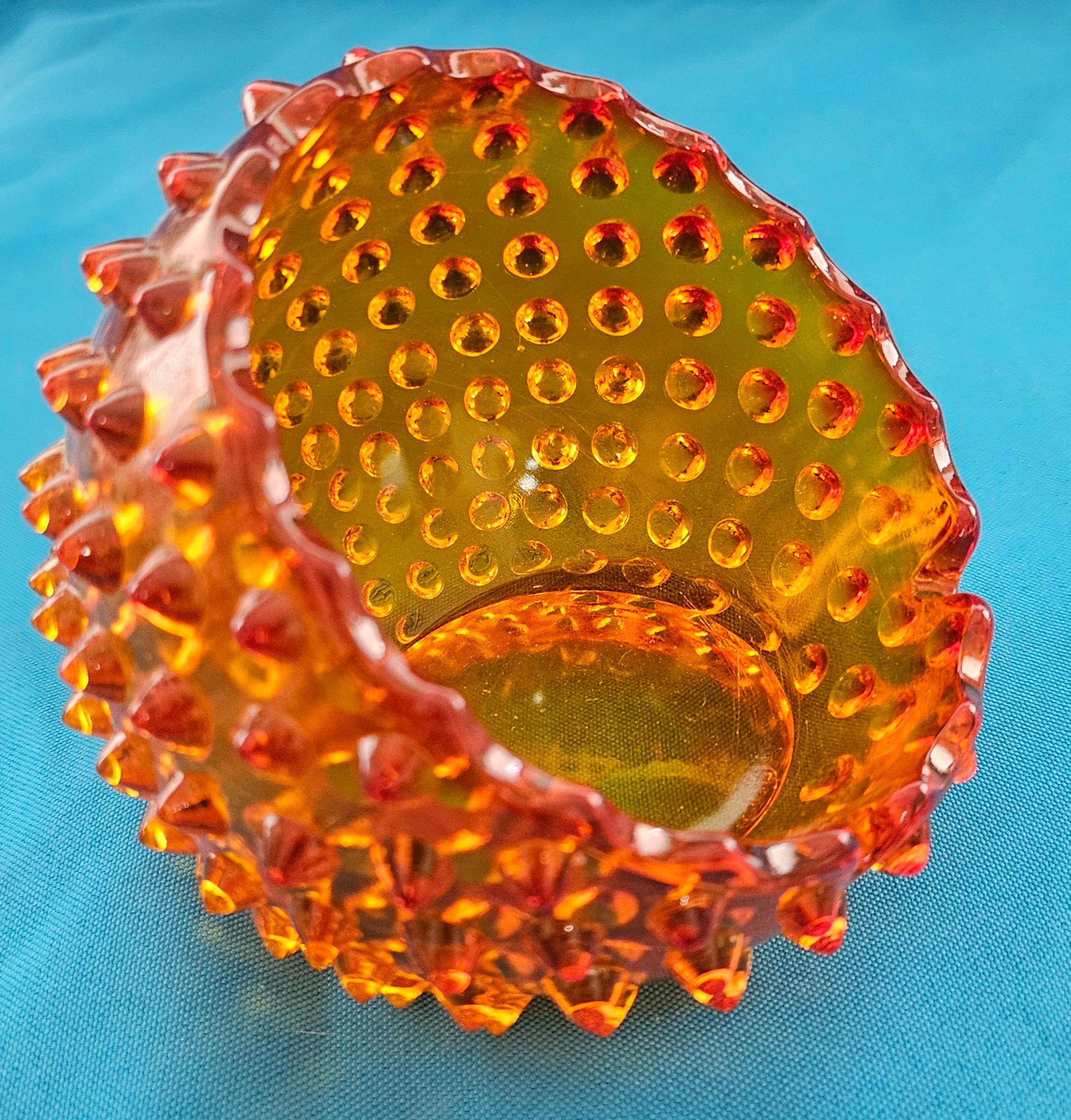 20th Century Fenton Hobnail Orb, Ball-Shaped Ashtray / Vessel For Sale