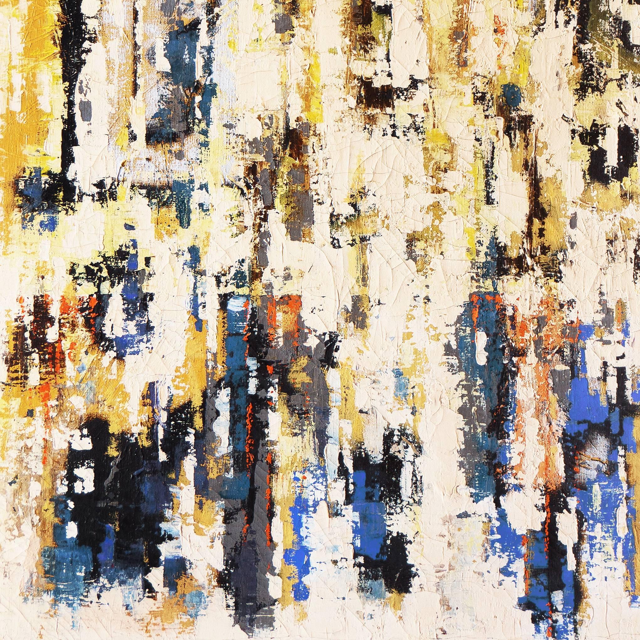 Abstrakt, Indigo und Elfenbein