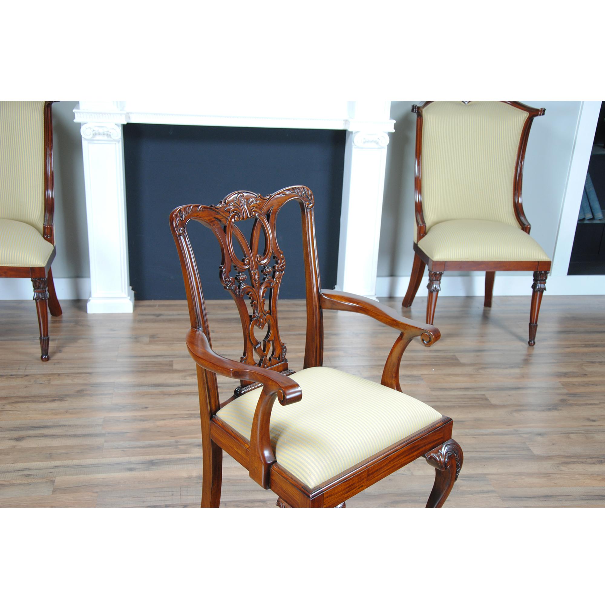 Fenton Mahogany Chairs, Set of 10 For Sale 1