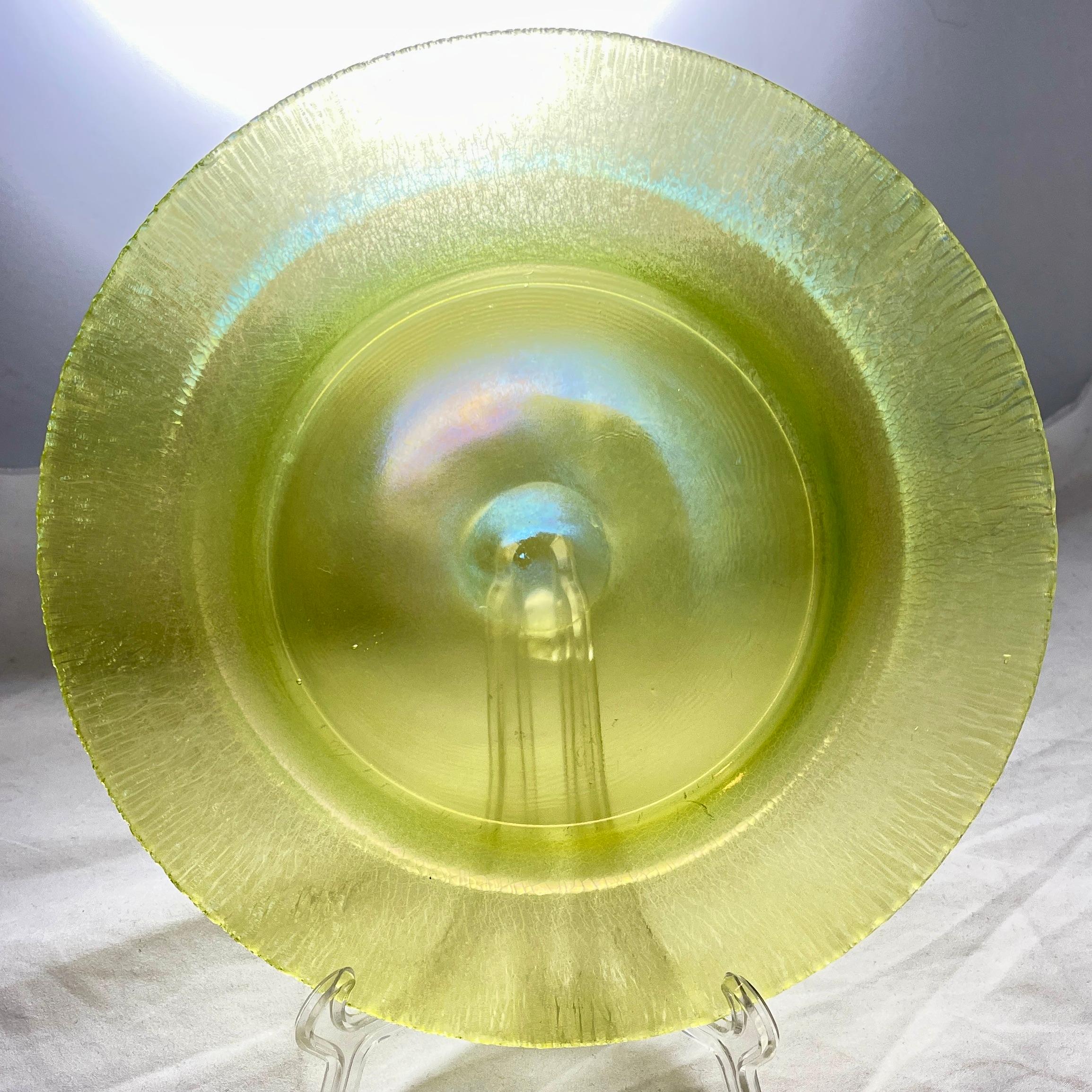 iridescent glass plates