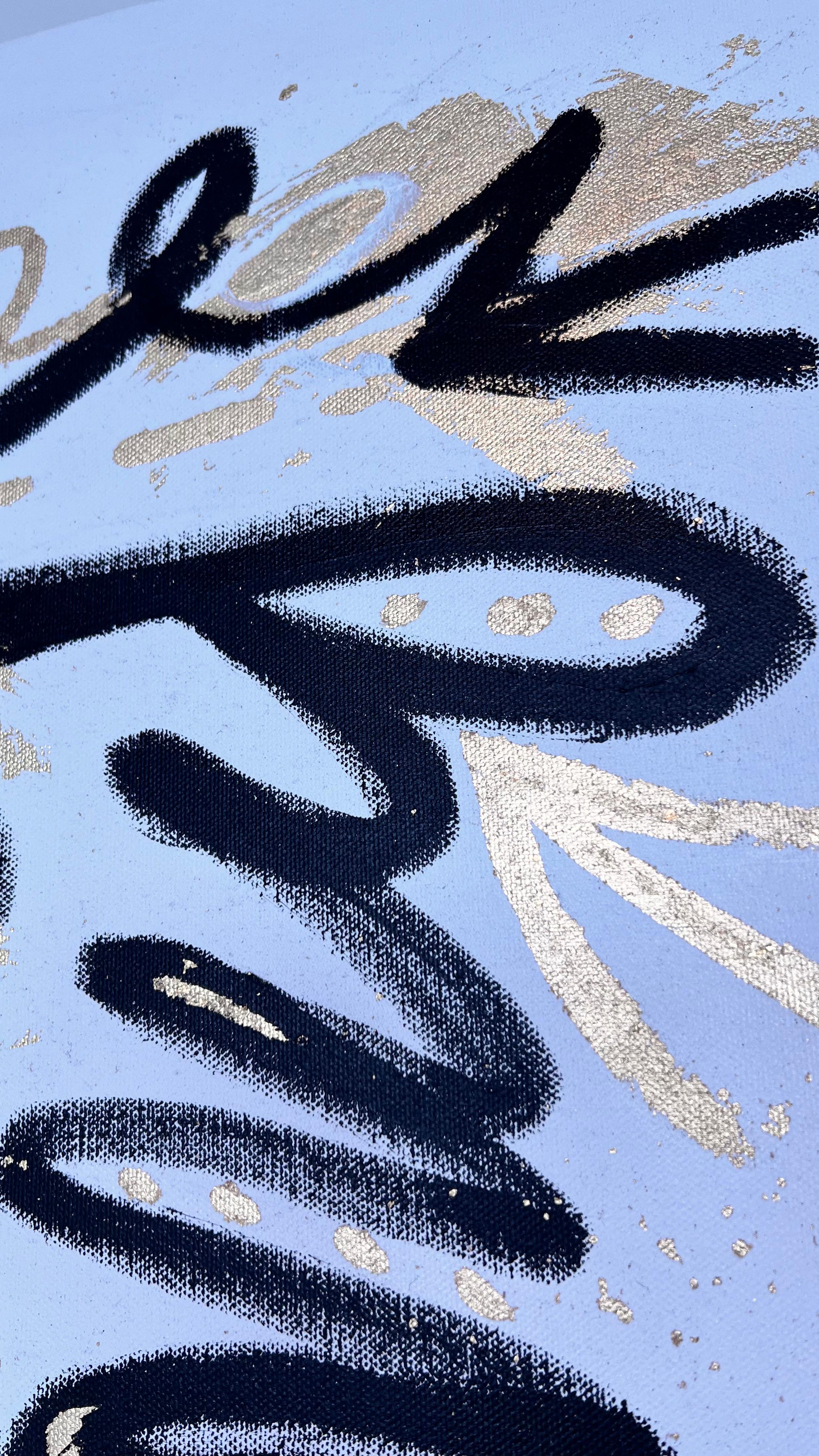 Refraction 2022-12 - Gold Abstract Painting by Fenway Fan