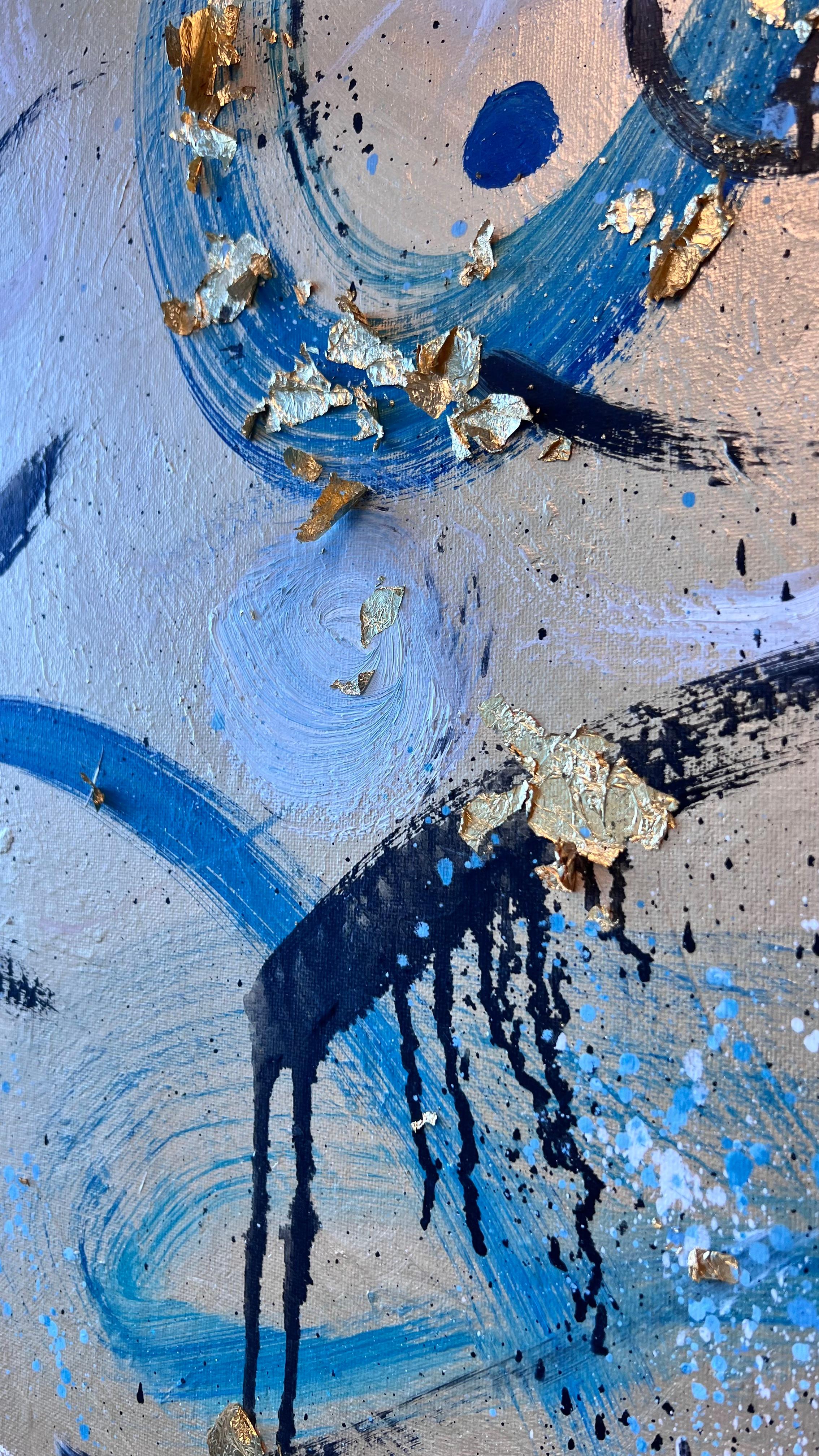 “Refraction 2024–28” is a commanding 36 x 48 inch original oil painting on canvas by contemporary artist Fenway Fan. Infused with gold and painted through deep meditation, this large-scale work channels the mythical energy of dragons—symbols of