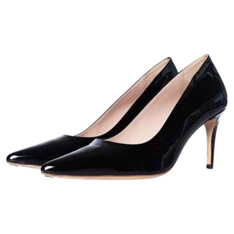 Feraggio, Black patent leather pump For Sale
