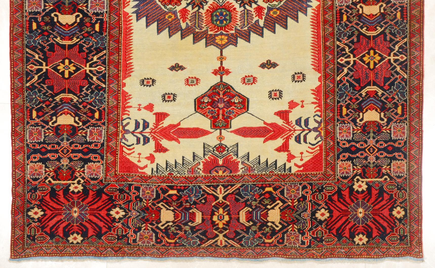 Azerbaijani Antique Farahan Sarouk Carpet - Late of 19th Century Sarouk Rug For Sale