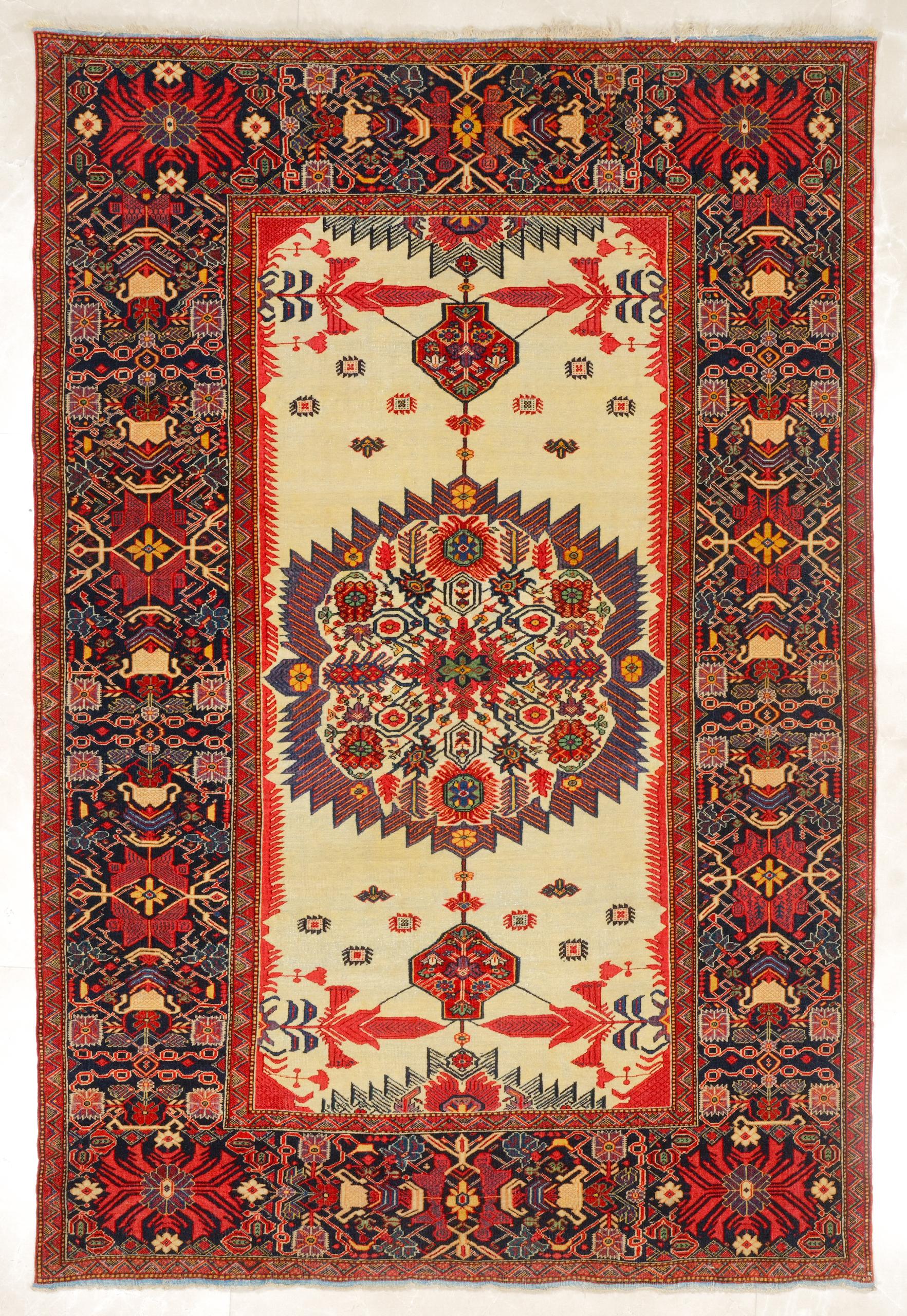 Antiker Farahan Sarouk-Teppich - Sarouk-Teppich aus dem späten 19. Jahrhundert (Spätes 19. Jahrhundert) im Angebot
