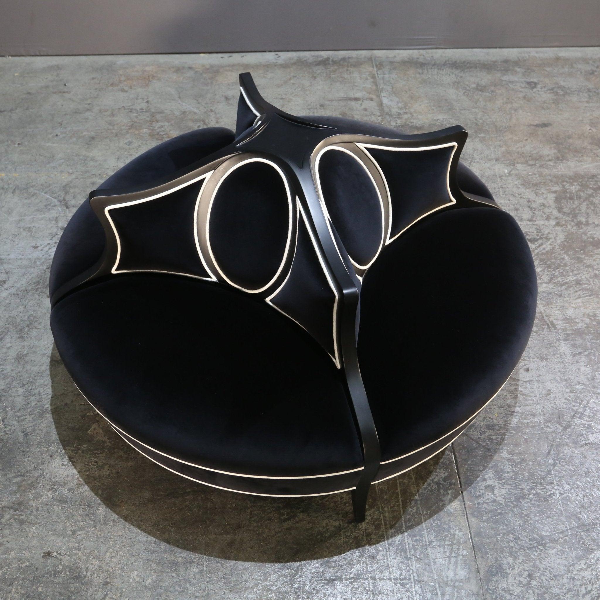 Fabric Féraud Round Chaise by Christopher Guy