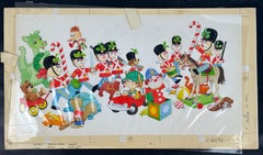 Christmas Toys Greeting Card painting (Children's room decor)