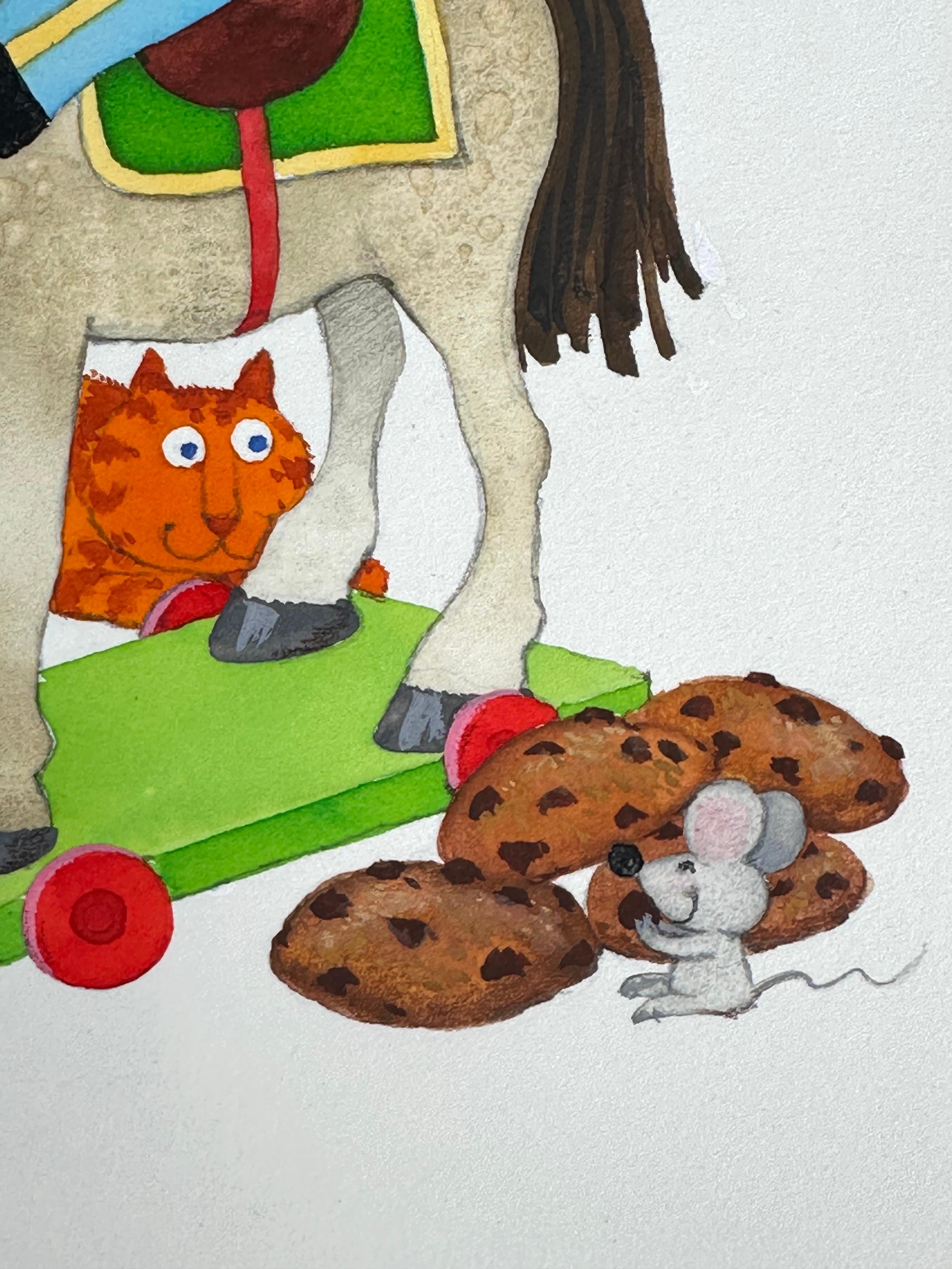 Christmas Toys Greeting Card painting (Children's room decor) For Sale 2